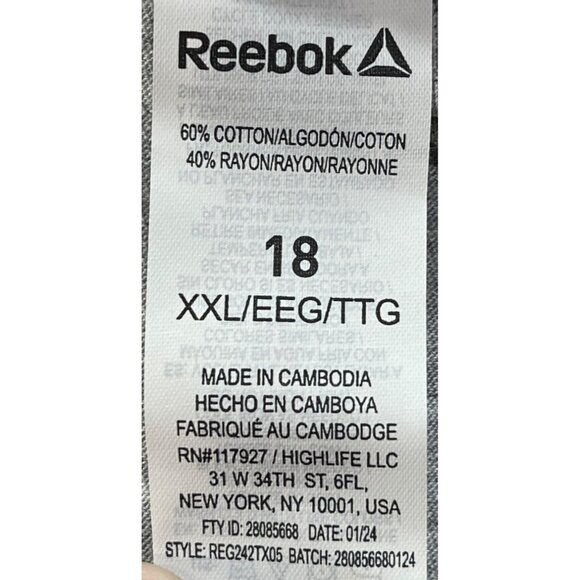 Reebok Girls Size 18 XXL Grey Heather Tank Top Cotton Rayon Blend Lightweight - Picture 7 of 10